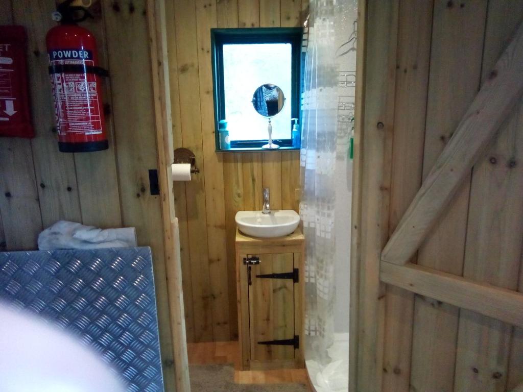 Koupelna v ubytování Lower Haven Shepherds Hut
