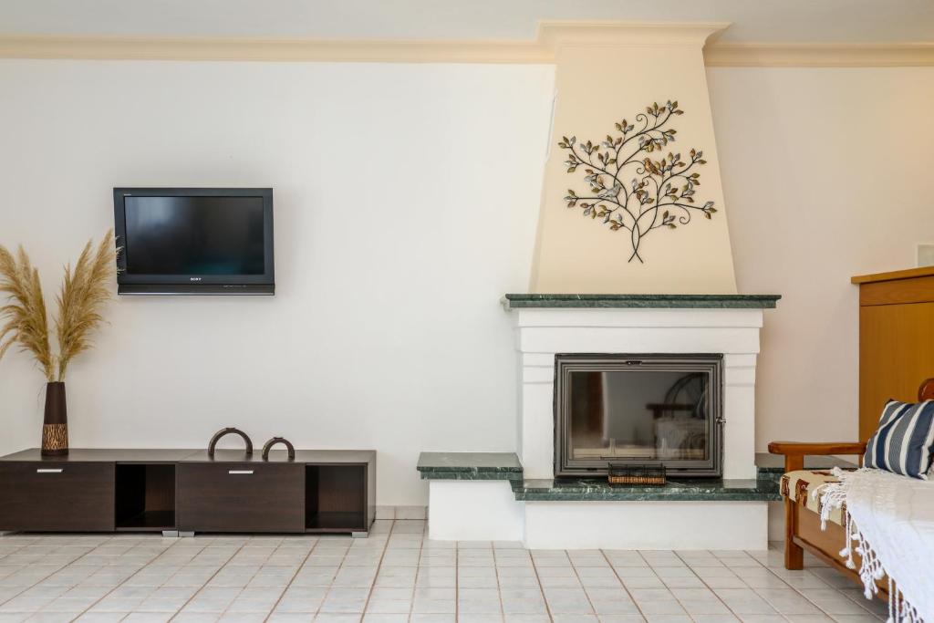 Télévision ou salle de divertissement dans l'établissement VILLA MITZELOS