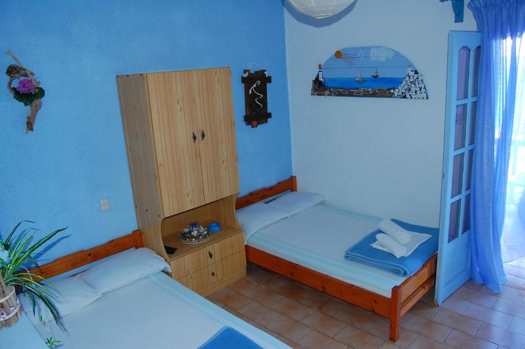 Postel nebo postele na pokoji v ubytování Kastra