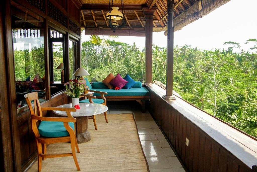 Balkón nebo terasa v ubytování Alam Indah Ubud