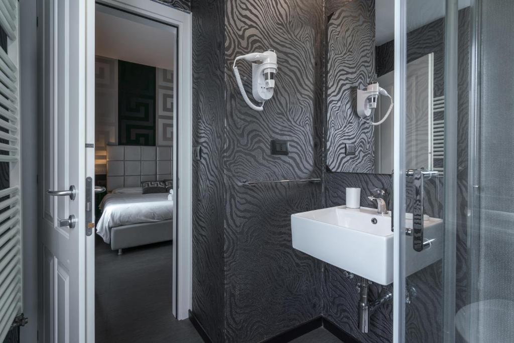 Koupelna v ubytování Hotel Spagna