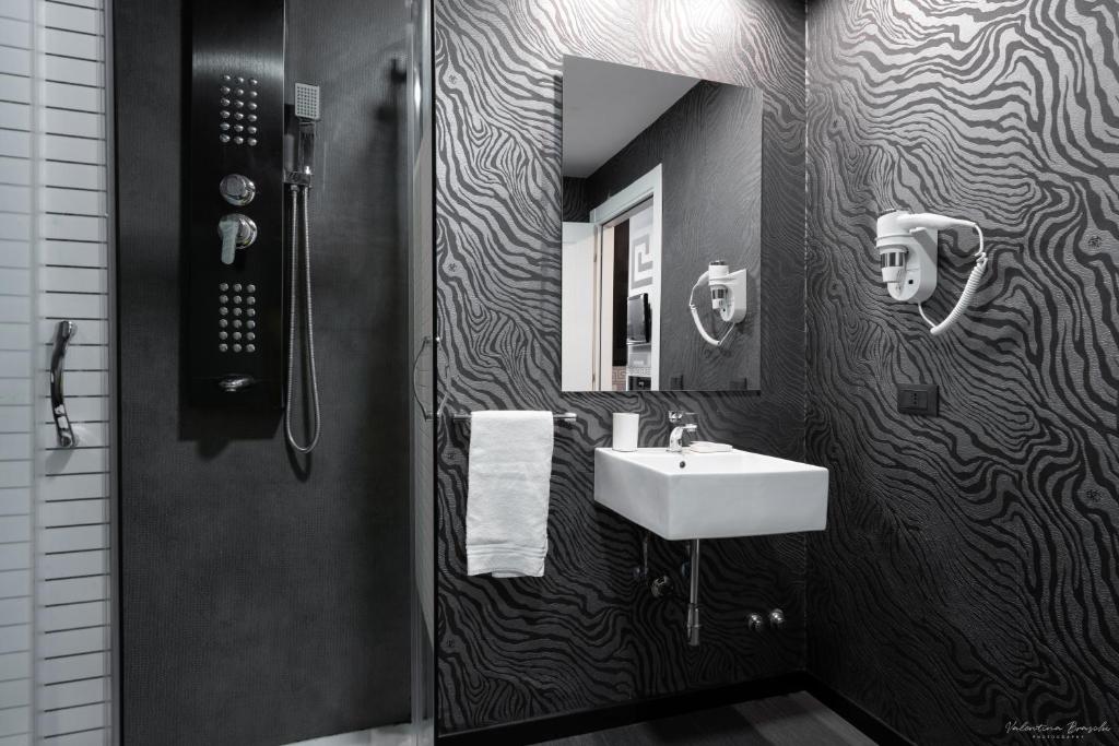 Koupelna v ubytování Hotel Spagna