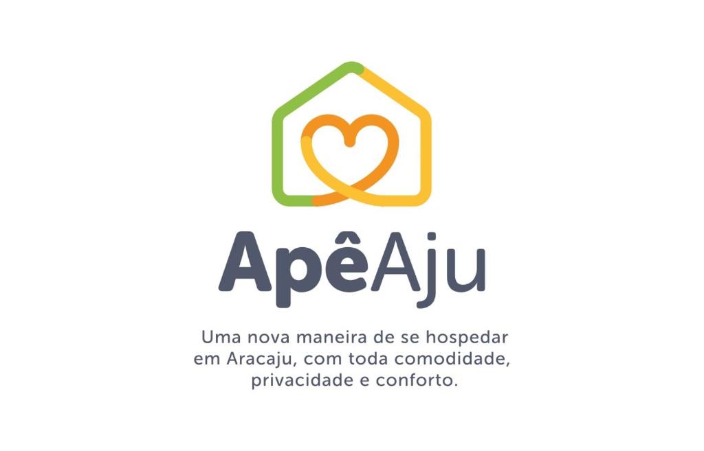 APêAju - Apartamento com tudo novinho só para você في أراكاجو: قلب في شعار المنزل
