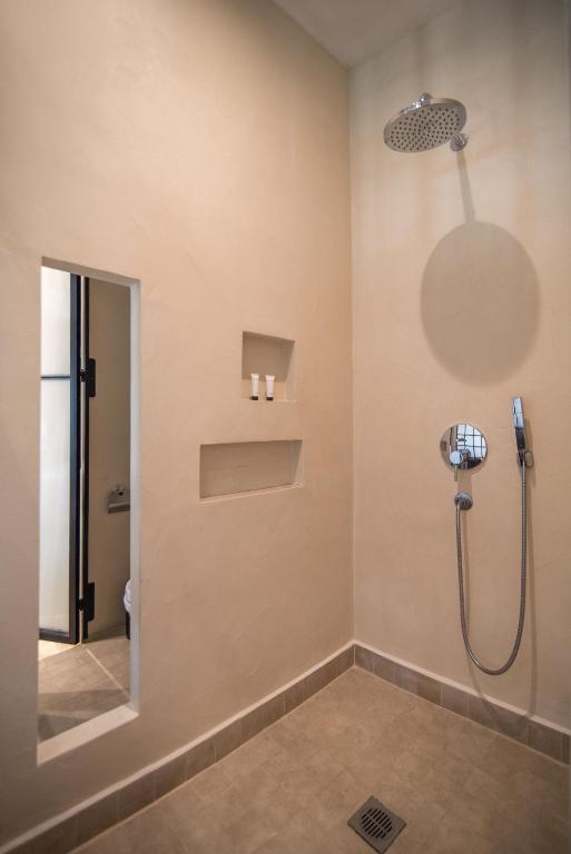 A bathroom at Emporikon Athens Hotel