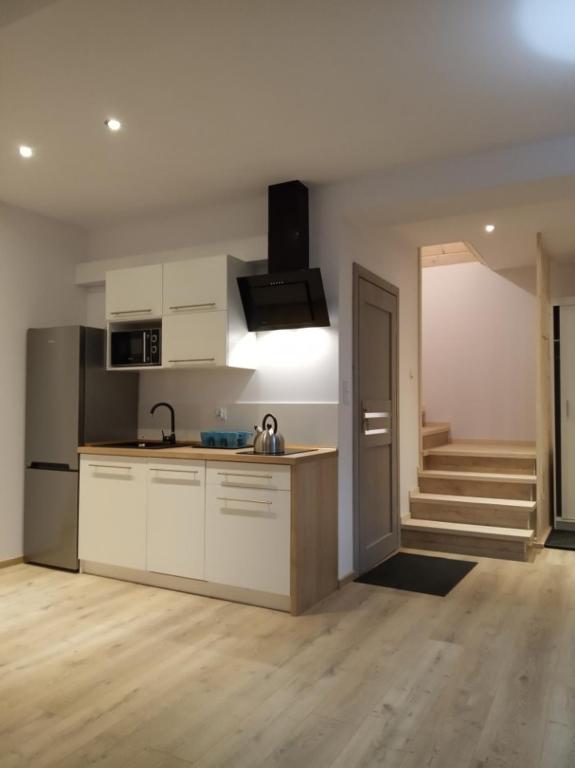 Kuchyňa alebo kuchynka v ubytovaní Apartamenty Świstak Maciej Dunajczan