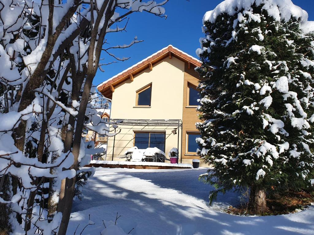 Belle villa calme à la montagne žiemą
