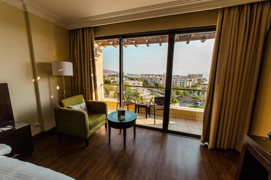 Aqaba accommodation in Jordan with a polished hotel room interior