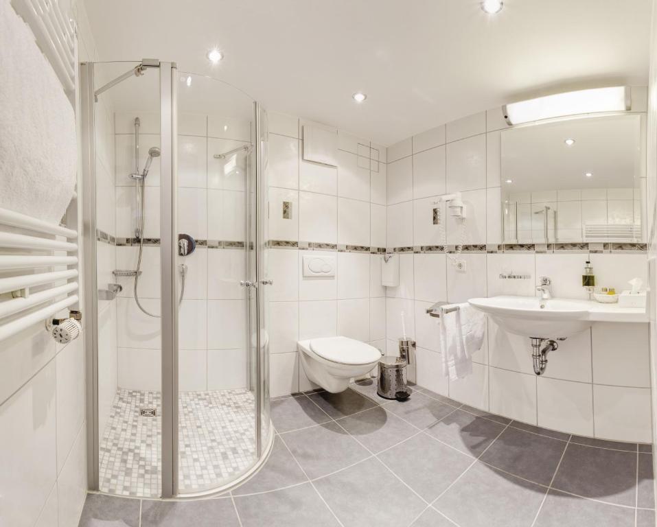 Koupelna v ubytování Hotel Fortuna