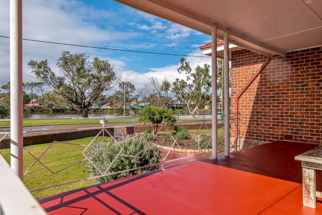 an outdoor patio with a view of a yard at River Views in the Heart of Town in Northam