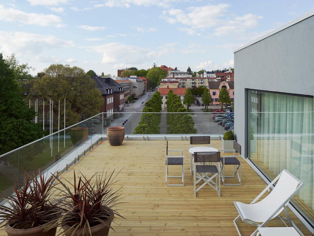 Balkón nebo terasa v ubytování PM & Vänner Hotel