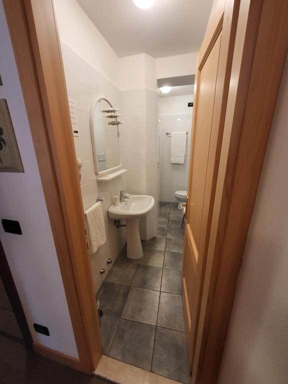 Koupelna v ubytování Hotel Raibl e Appartamenti