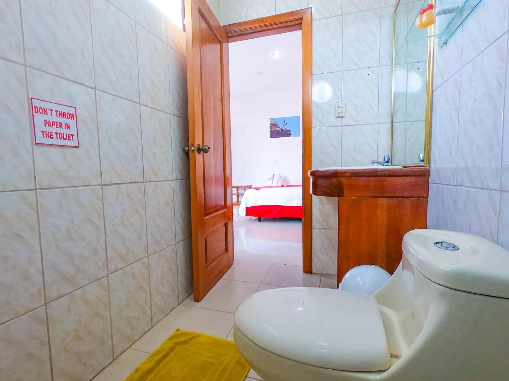 Koupelna v ubytování Gran Hostal Tintorera