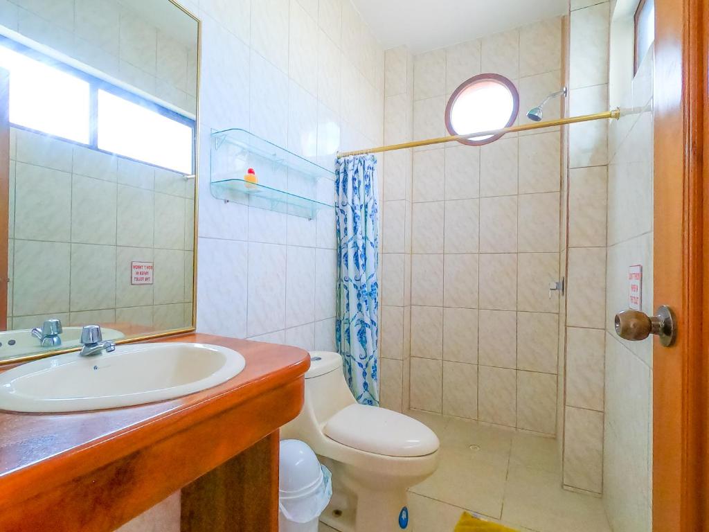 Koupelna v ubytování Gran Hostal Tintorera
