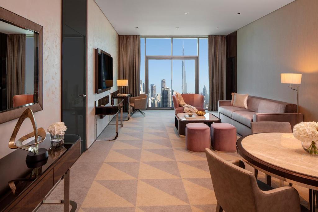 Posezení v ubytování Hyde Hotel Dubai