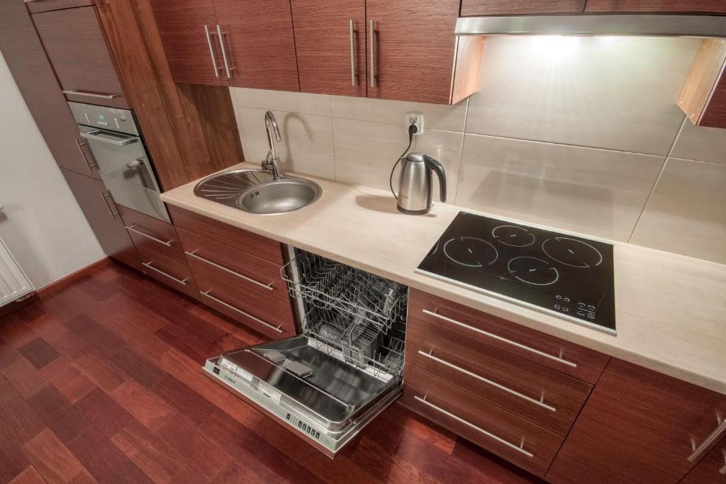 Kuchyňa alebo kuchynka v ubytovaní ApartSerwis - Gorące Źródła Apartament Lodowa Kopa 1