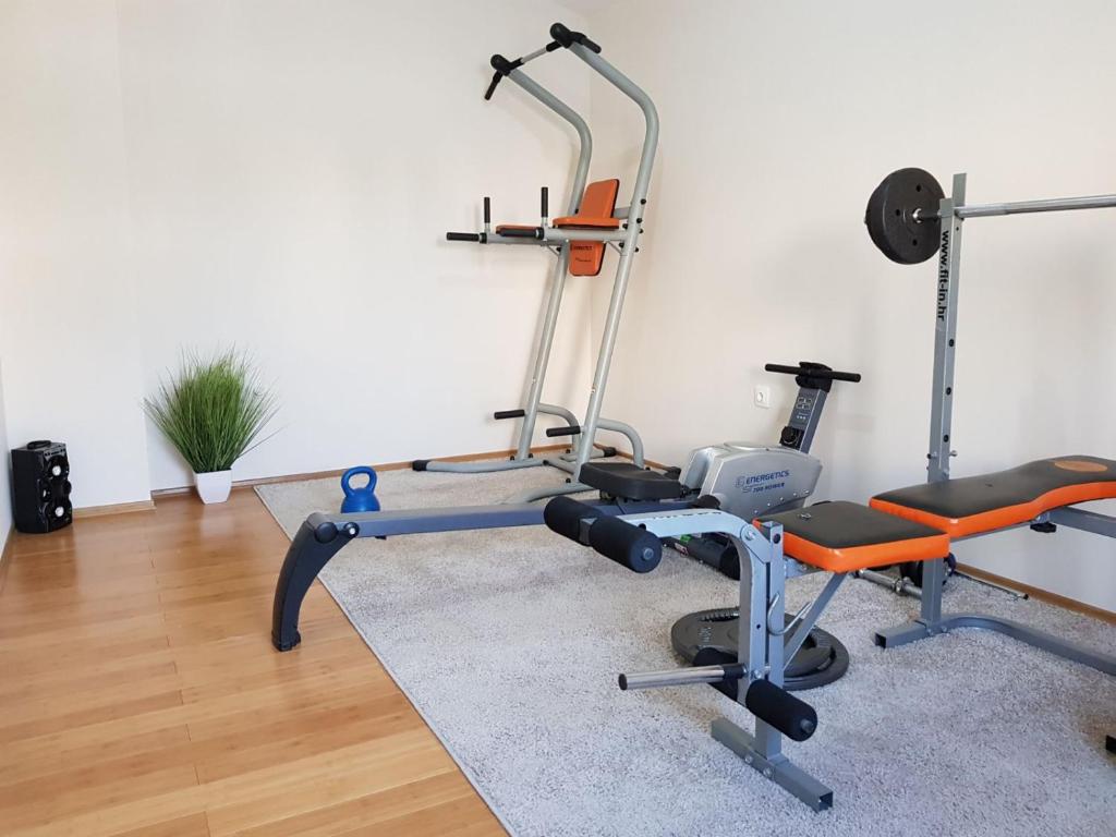 Posilňovňa alebo fitness centrum v ubytovaní Apartman marino