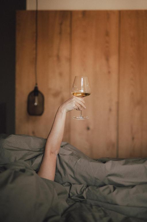 Posteľ alebo postele v izbe v ubytovaní Pitzner - Winery & Suites