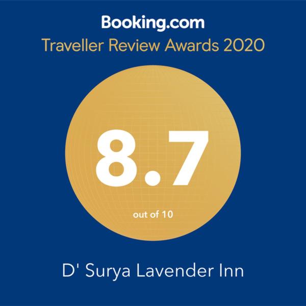 Certifikát, hodnocení, plakát nebo jiný dokument vystavený v ubytování D' Surya Lavender Inn