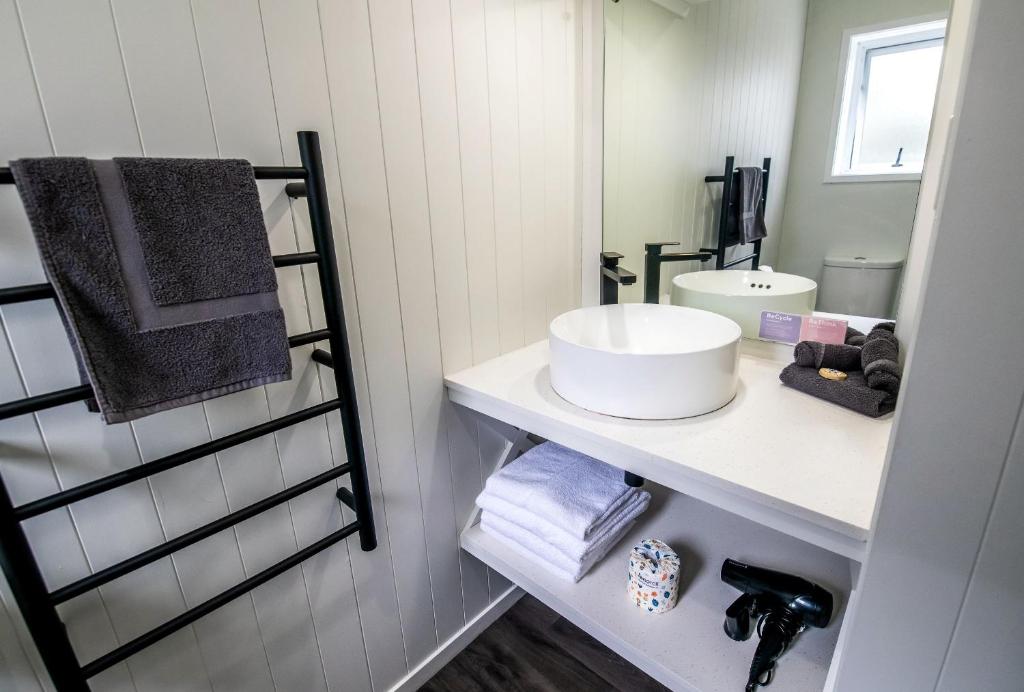 Koupelna v ubytování Aura Accommodation