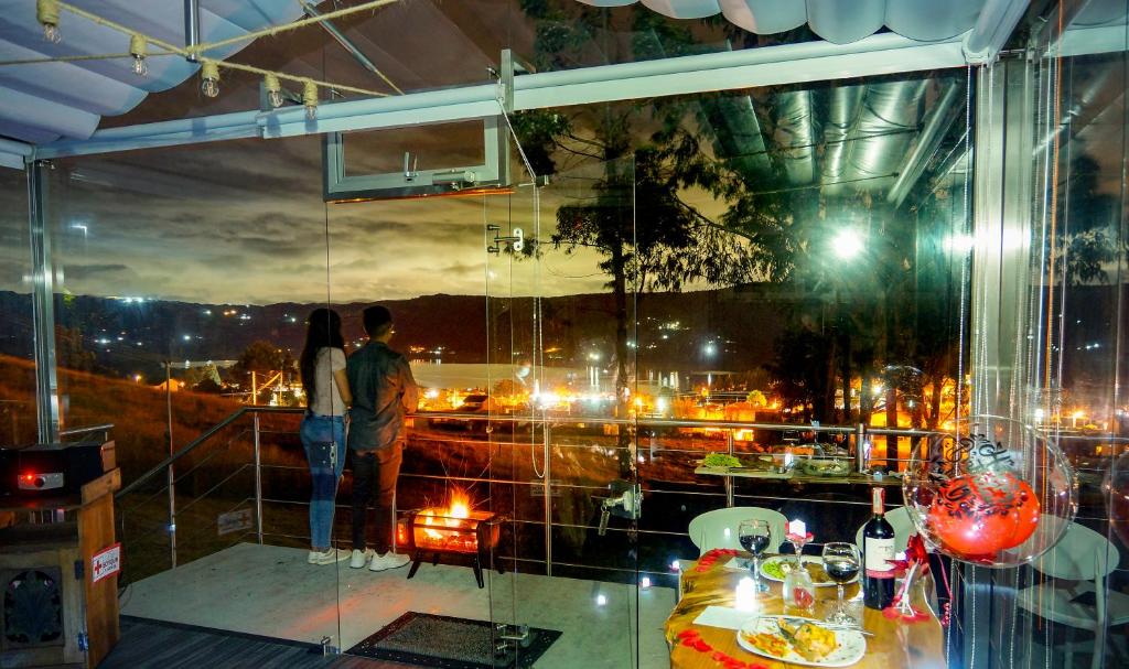 Restaurace v ubytování Glamping Cristal