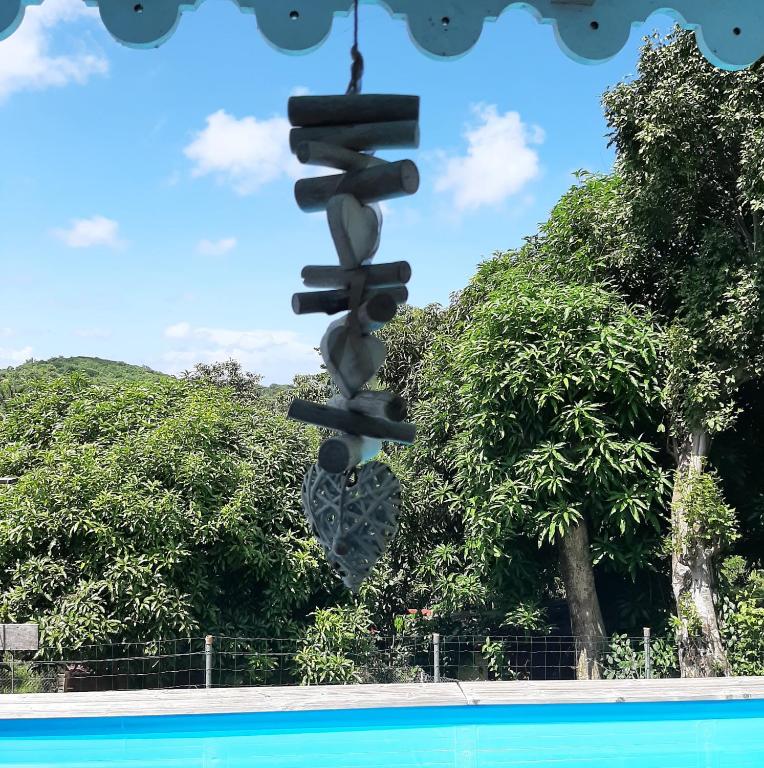 Bazén v ubytování CHARMANT HAUT DE VILLA AVEC PISCINE PARTAGEE nebo v jeho okolí
