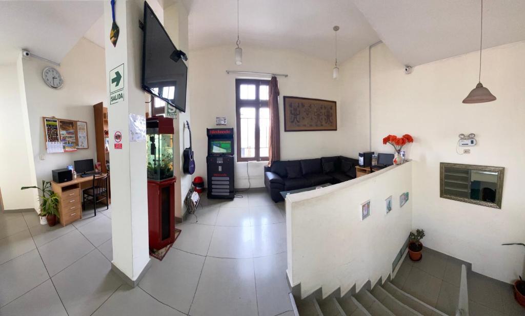 Kuchyň nebo kuchyňský kout v ubytování Lima House Hostel