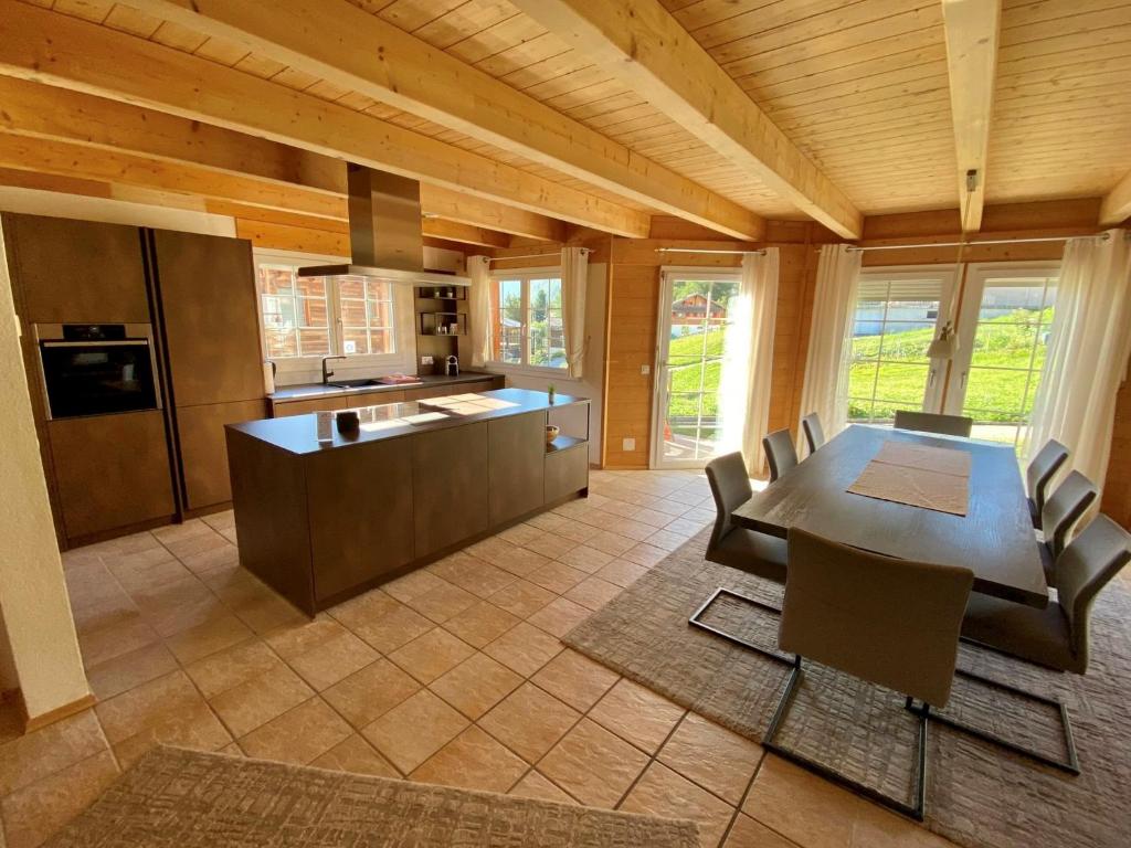 Kuchyň nebo kuchyňský kout v ubytování Chalet Inge