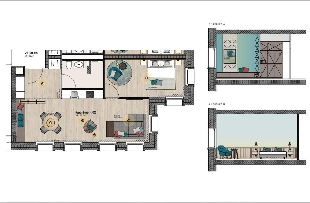 Půdorys ubytování Aparthotel Luzern West