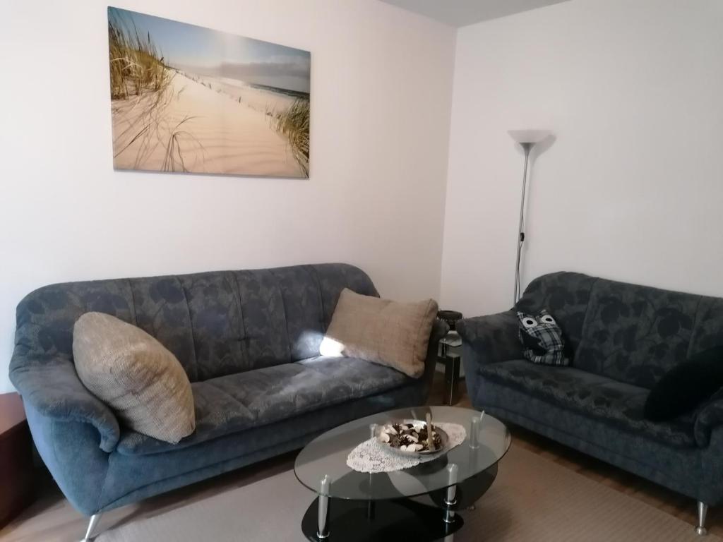 Un lugar para sentarse en Ferienwohnung Meeresbrise