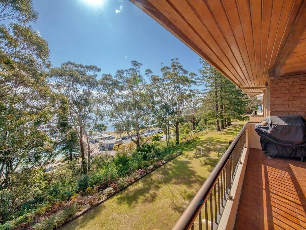 a view from the balcony of a house at Kamilaroi, 6/58-60 Magnus Street in Nelson Bay