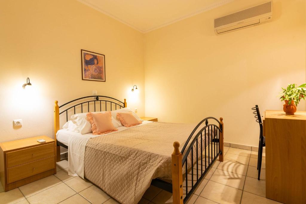 Posteľ alebo postele v izbe v ubytovaní Lenna's Villas Zante