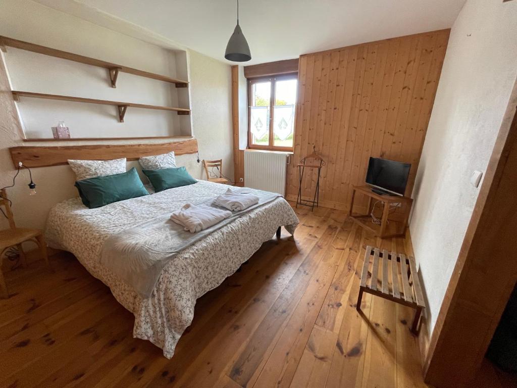 Postel nebo postele na pokoji v ubytování Appart' Côté Puy-de-Dôme