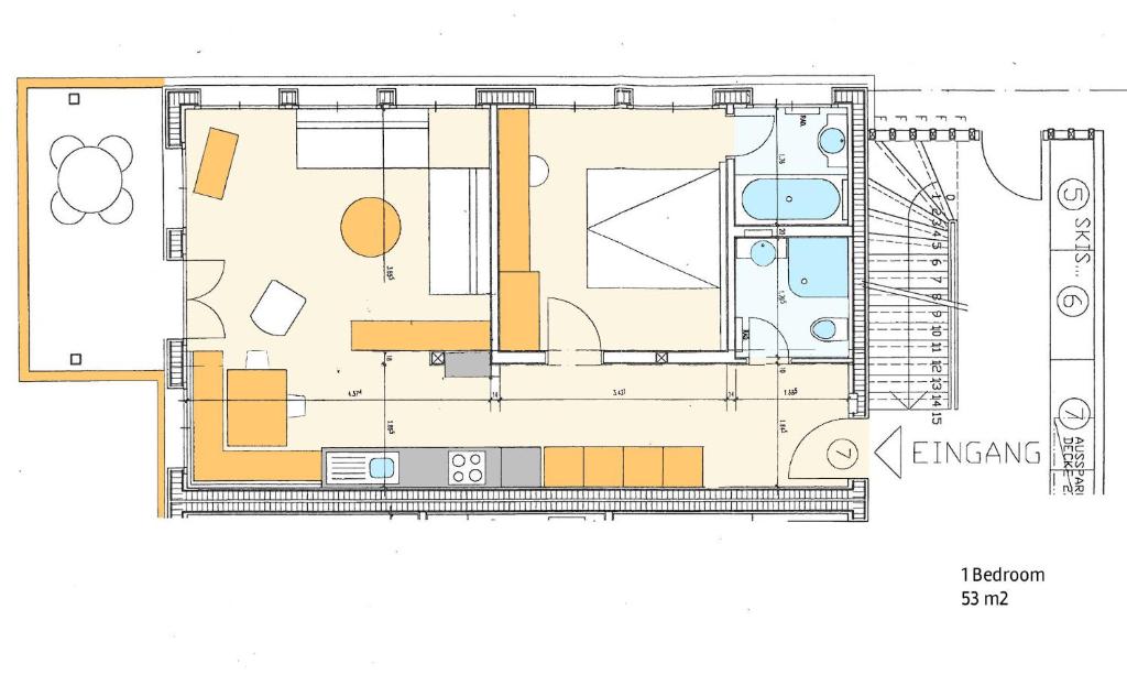 Půdorys ubytování Chalet Luna