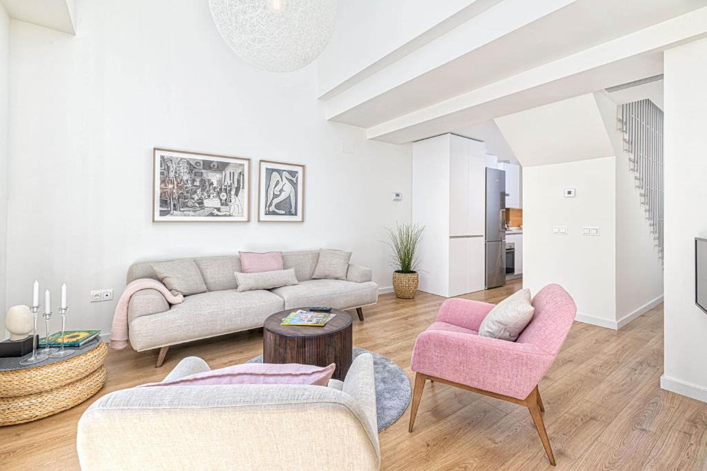 Część wypoczynkowa w obiekcie Teatro Apartment in Malaga by Solaga Holiday Homes