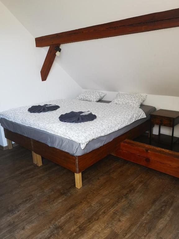 Voodi või voodid majutusasutuse Dráchovský apartmán a vejminek toas