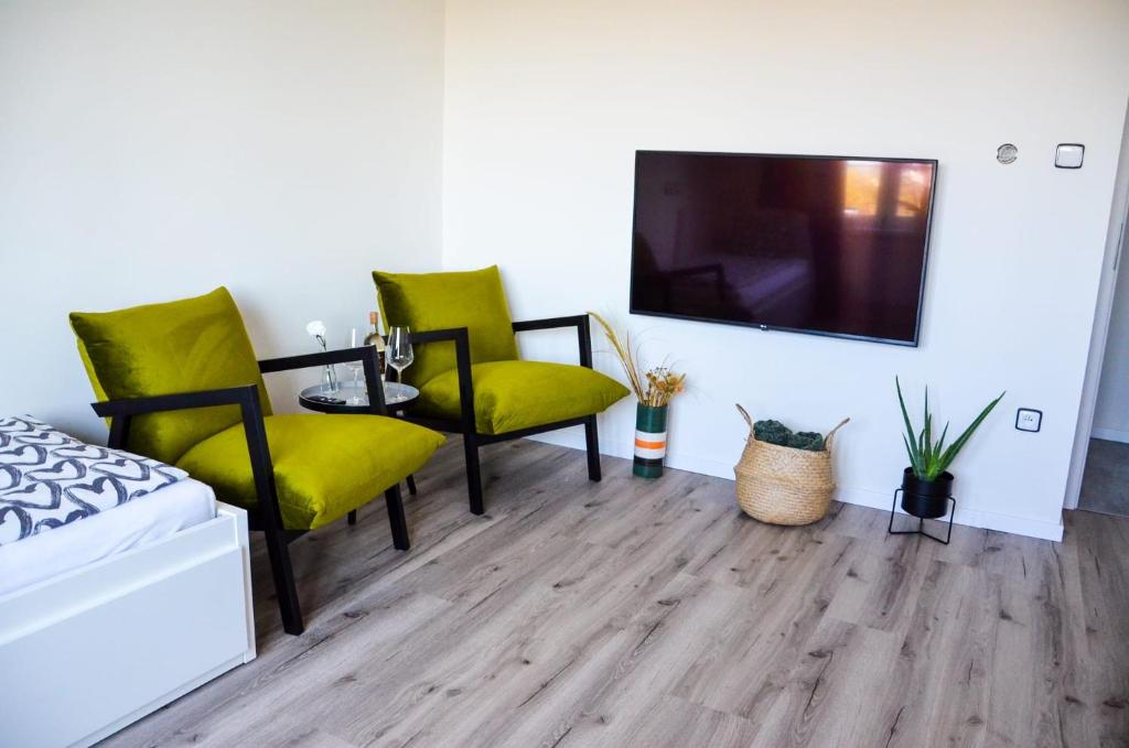 TV a/nebo společenská místnost v ubytování Apartmán u Vítka