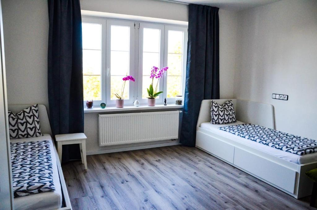 Postel nebo postele na pokoji v ubytování Apartmán u Vítka