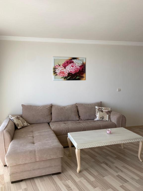 A seating area at Private Super apartments by sea in Apart Hotel !