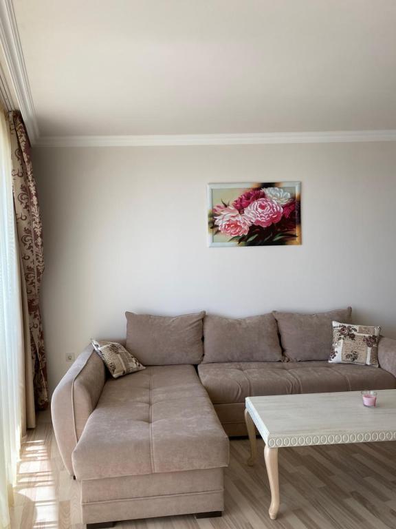 A seating area at Private Super apartments by sea in Apart Hotel !