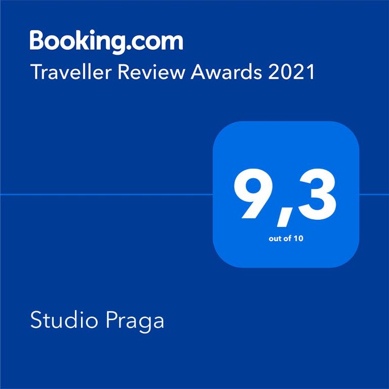 Certifikát, ocenenie alebo iný dokument vystavený v ubytovaní Studio Praga