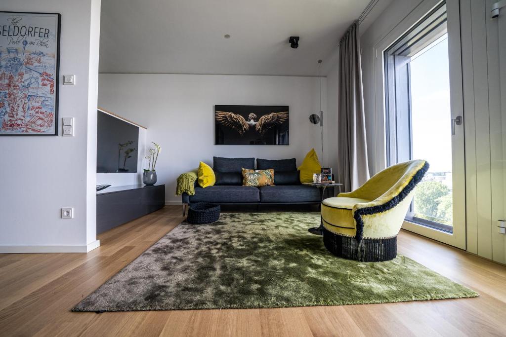 Luxury Apartments Düsseldorfにあるシーティングエリア
