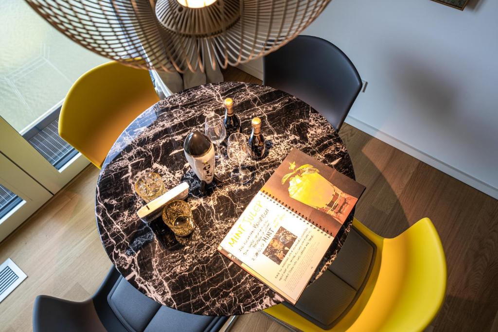 Luxury Apartments Düsseldorfにあるシーティングエリア
