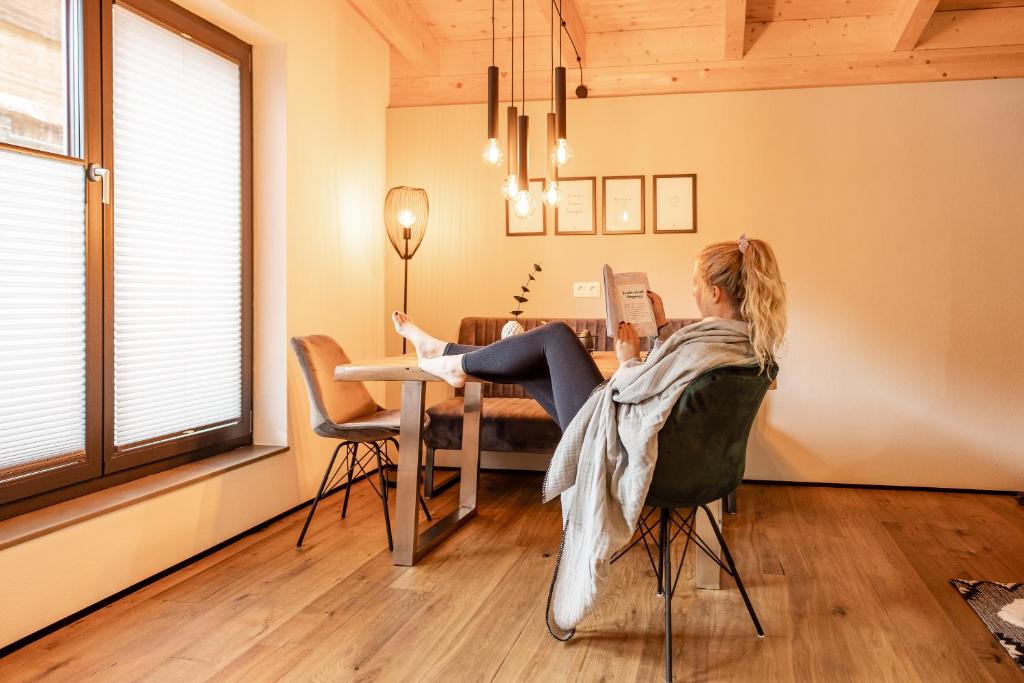 Posezení v ubytování Fichtenlodge Stubaital