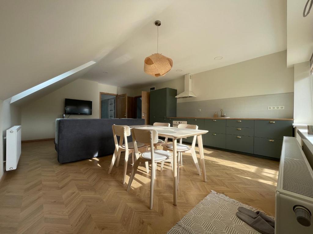 Kuchyň nebo kuchyňský kout v ubytování Koliko apartman