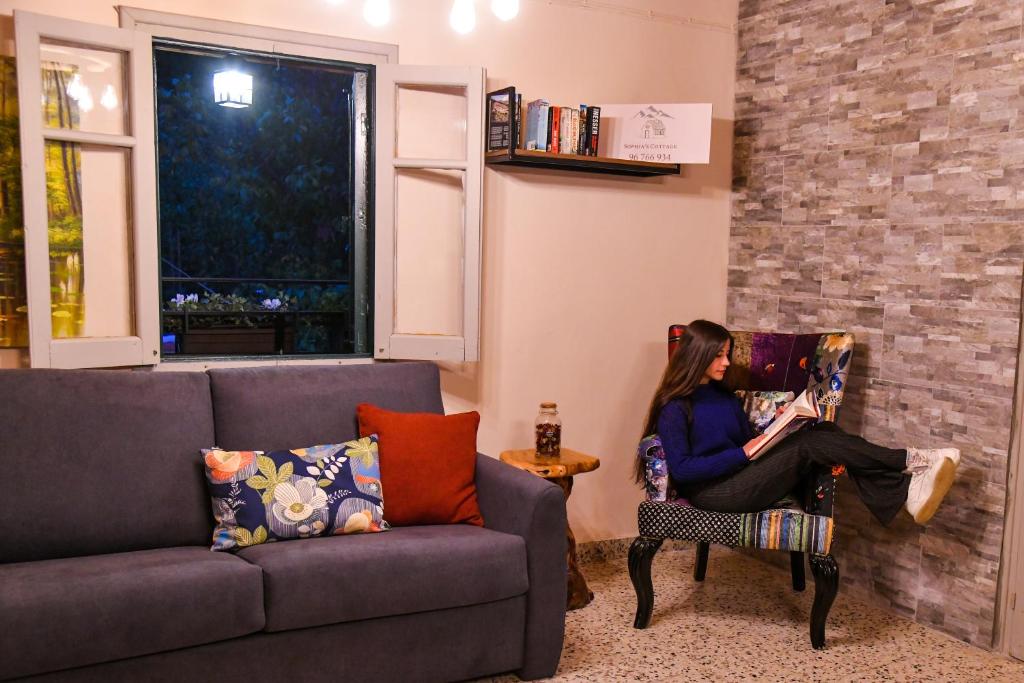 Posezení v ubytování Sophias Cottage