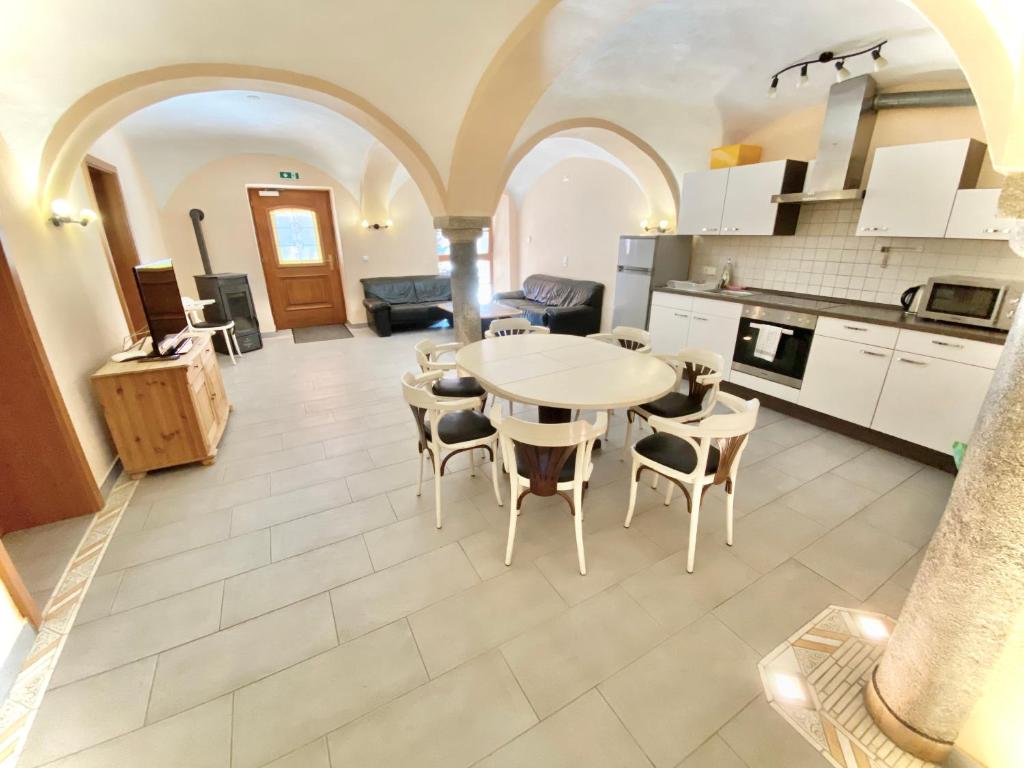 Kuchyň nebo kuchyňský kout v ubytování Pension Laurent Ranch