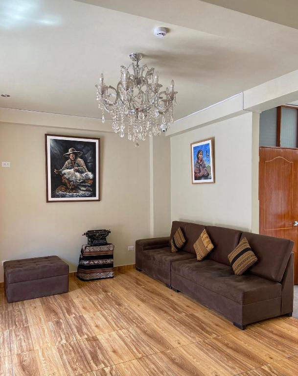 Posezení v ubytování Hostal Casona Arrambide