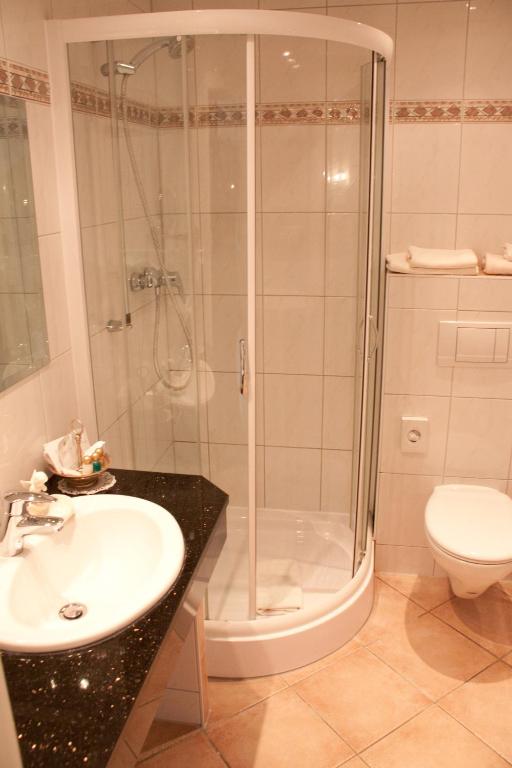 Koupelna v ubytování Hotel Don Giovanni