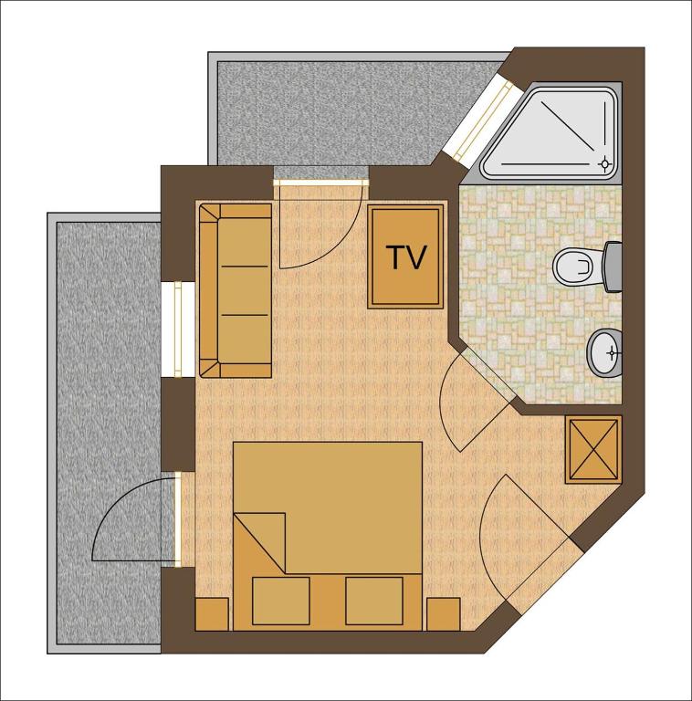 Půdorys ubytování Berggasthof Pechhäusl