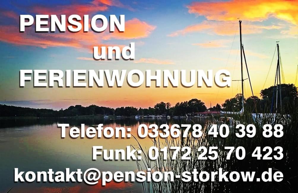 a poster for a seminar on a lake with a sunset at Pension und Ferienwohnung Walther App. 2 in Storkow